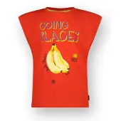 Vingino T-shirt rood Meisjes Katoen Ronde hals Printopdruk - maat 152