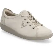 Ecco Dames Veterschoen Soft 2.0 - 206503-61510 Beige/Grijs - Maat 39