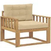 vidaXL Buiten Midden Sofa Polyester Wit