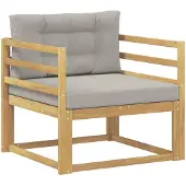 vidaXL Buiten Midden Sofa Polyester Wit