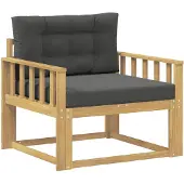 vidaXL Buiten Midden Sofa Polyester Wit