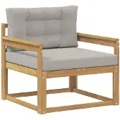 vidaXL Buiten Midden Sofa Polyester Wit
