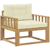 vidaXL Buiten Midden Sofa Polyester Wit