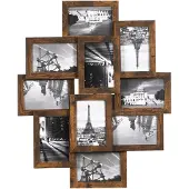 Songmics Fotolijstcollage voor 10 foto's vintage bruin