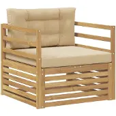 vidaXL Buitensofa Wit en Beige