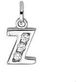 Trendjuwelier huiscollectie Bedels Letter Z Zirkonia Rij Zilver
