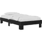vidaXL Bedframe Zwart eiken 80 x 200 cm Bewerkt hout