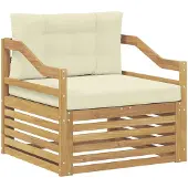 vidaXL Buitensofa Wit en crèmekleurig