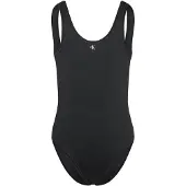 Calvin Klein Swimwear Badpak zwart / wit