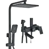 OEM Doucheset, moderne stijl, zwart, 4-voudig