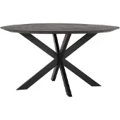 DTP Home Eettafel Timeless Black rond teakhout 150x150x78 cm