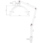 Active Nagel Lamp LED Moonlight Wit met tafelklem- Met dimfunctie - Tafellamp - Werklamp - Manicure