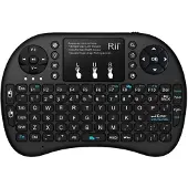 Rii i8+ toetsenbord RF Wireless + Bluetooth QWERTY Zwart