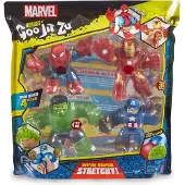 Goo Jit Zu Marvel superhelden set - 4 stuks - Spider-Man - Iron Man - Hulk - Captain America