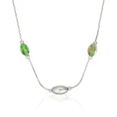 Orphelia Ketting 45 Cm Glass Sterling Zilver 925 Zk-2611