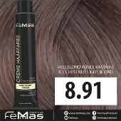 Femmas (8.91) - Haarverf - Lichtblond Koel Kastanje - 100ml