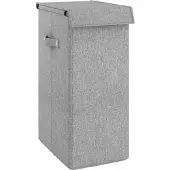 vidaXL Wasmand inklapbaar 26x34,5x59,5 cm kunstlinnen grijs