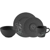 Villeroy & Boch Manufacture Rock Mickey Mouse Ontbijtset Zwart - Servies & serviessets Porselein Black - 1047198704
