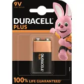 Duracell Plus 9V Blok Batterij - 6LR61