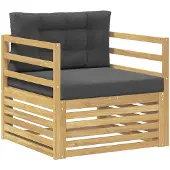 vidaXL Buitensofa Wit en antracietkleurig