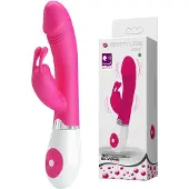 Pretty Love Gene - Tarzanvibrator met Voice Control - 30 Standen - 21 x 3cm - Roze/Wit