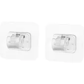 INF Zelfklevende houder voor gordijnroede 2-pack Transparant