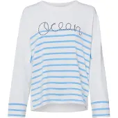 Marc Cain Sweatshirt hemelsblauw / wit
