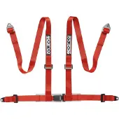 Sparco Belt 2 Inch Red 4Pt Bolt-In