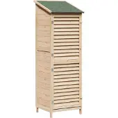 vidaXL Tuinhuis, natuurlijke stijl, 59 x 56 x 176 cm, massief hout van vuren