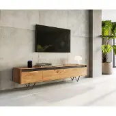 DELIFE Designer-Tv-meubel Stonegrace 200 cm acacia natuur 4 laden