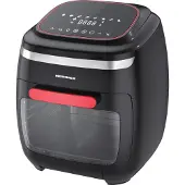 Heinner Heteluchtfriteuse – 2000W – 11L Ovencapaciteit – 4,5L Mand – Ovenfunctie – Touchbediening – 8 Programma’s – Timer 4u – Rotisserie – Zwart/Rood
