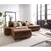 DELIFE Hoekbank Abilene 260x175 cm bruin ottomane variabele