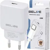 Beline oplader, 25W, USB-C + USB-C kabel, wit