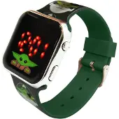 STARWARS Yoda The Mandalorian Star Wars Led Clock Groen