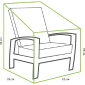 Tierra Outdoor Tuinstoelhoes Valencia Antraciet 82 X 93 X 85 Cm