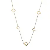 Go Dutch Label Collier Flat Oval Link Goudkleurig