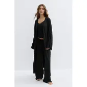 Gina Tricot Soft lace loungewear robeochtendjassen Zwart MDames