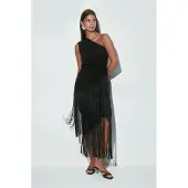 Gina Tricot  - Fringe skirt - Rokken - Zwart - XS - Dames
