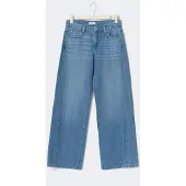 Gina Tricot  - Low wide petite jeans - Low waist jeans - Blauw - 38 - Dames