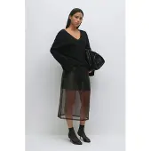 Gina Tricot  - Sheer skirt - Rokken - Zwart - 38 - Dames
