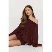 Gina Tricot  - Slouchy mini dress - mini jurken - Rood - XS - Dames
