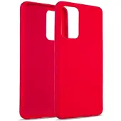 Beline Samsung A13 Serie - Silicone Hoesje - Rood - Elegant - Beschermend