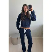 Gina Tricot  - 14+ low waist sweatpants tall - homewear - Blauw - M - Dames