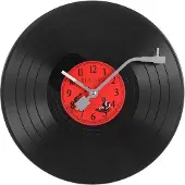 OEM Zwarte wandklokken met een vinyl ontwerp