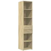 vidaXL Hoge kast 40x42,5x185 cm bewerkt hout sonoma eikenkleurig