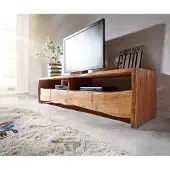 DELIFE Tv-meubel Live-Edge 230 cm massief acacia natuur 4 laden