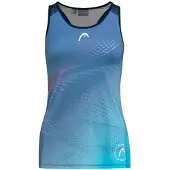 Head Tennisshirt Women Play Tech Tanktop Deep Blue Print-XS