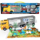 Woopie Truck Transporter 2in1 dinosaurusset + model - UNI