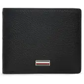 Tommy Hilfiger Portemonnee 'Signature Plaque Bifold' zwart