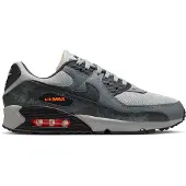Nike Air Max 90 Premium Sneakers Grijs Zwart Smoke Grey Oranje